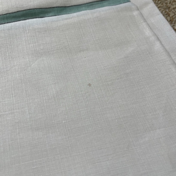 Vintage Tablecloth White Red Pink Green Turquoise Stripe Plaid Cottage Style - Picture 6 of 9